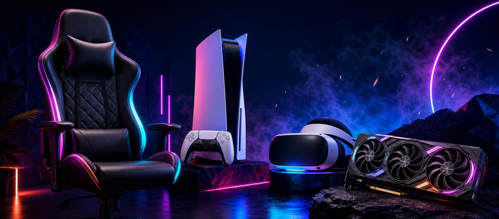 Gaming GPUs, chairs, consoles & VR headsets